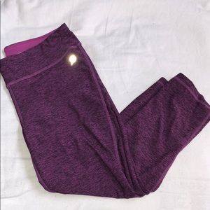 Purple/black fleck cropped leggings